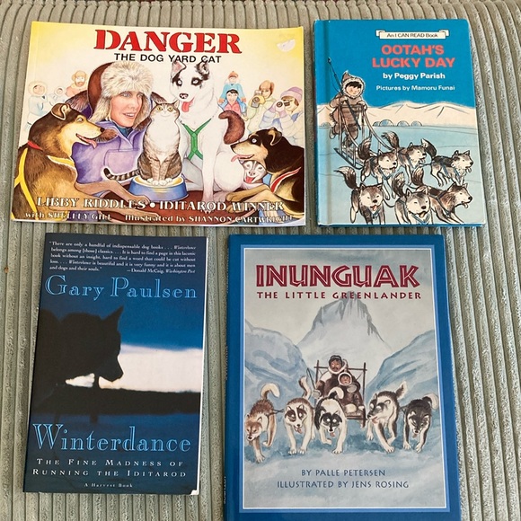 Dog Sled Mushing Book *Bundle/4*! Vintage Greenland Husky Stories Gary Paulsen - Picture 1 of 10